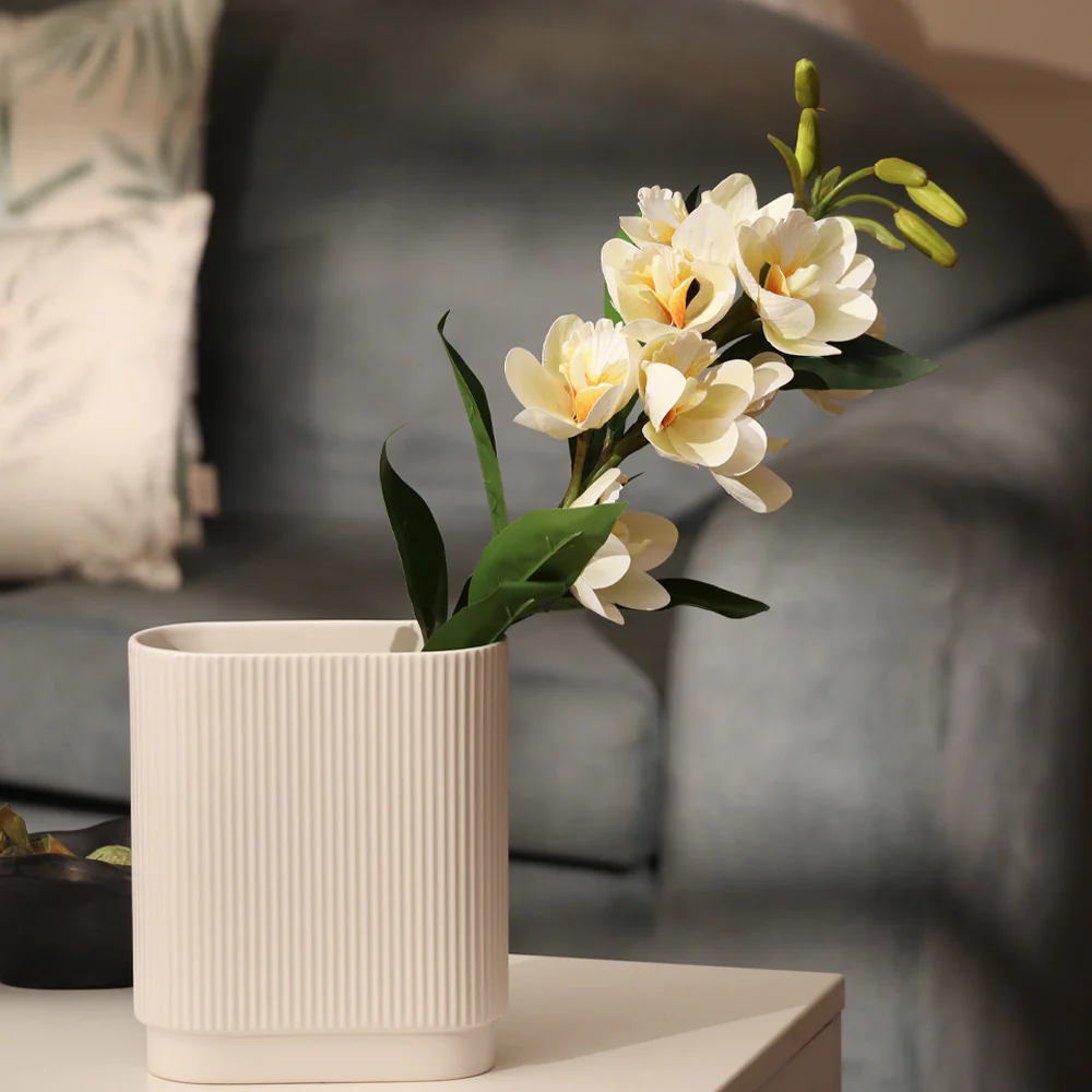 Cymbidium Orchid Faux Stem - Buttercream - Image 2