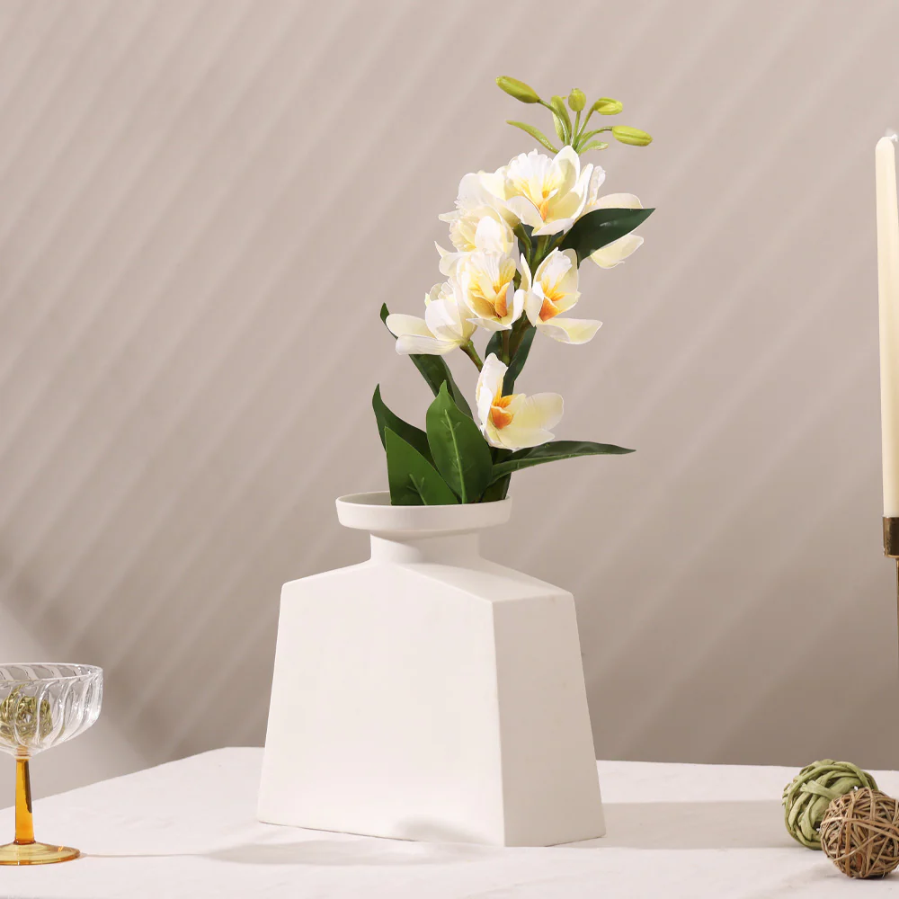 Cymbidium Orchid Faux Stem - Buttercream - Image 3