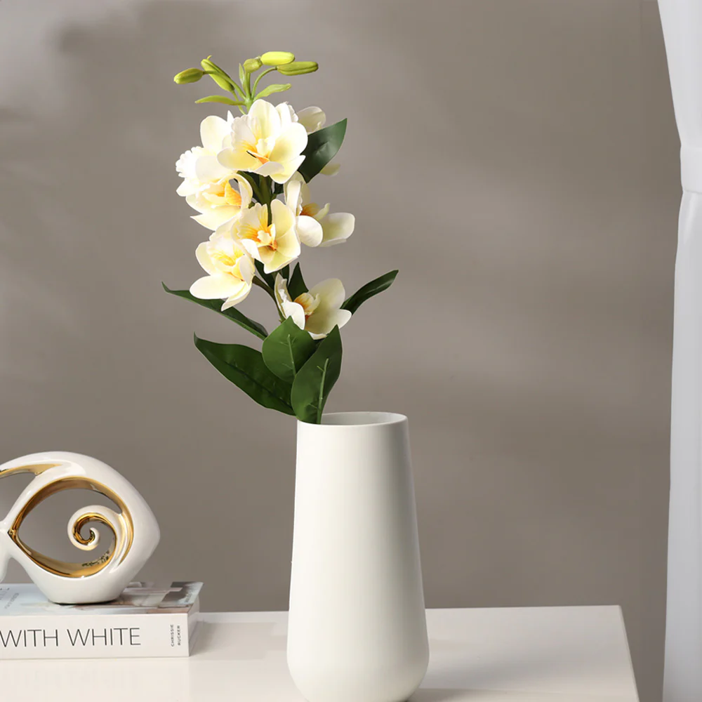 Cymbidium Orchid Faux Stem - Buttercream - Image 4