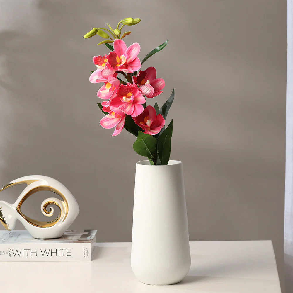 Cymbidium Orchid Faux Stem - Dark Pink - Image 4