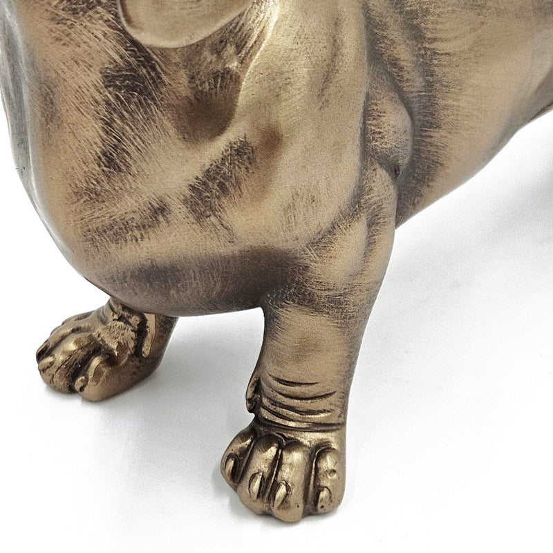 Dachshund Sculpture Medium - Dull Gold - Image 6