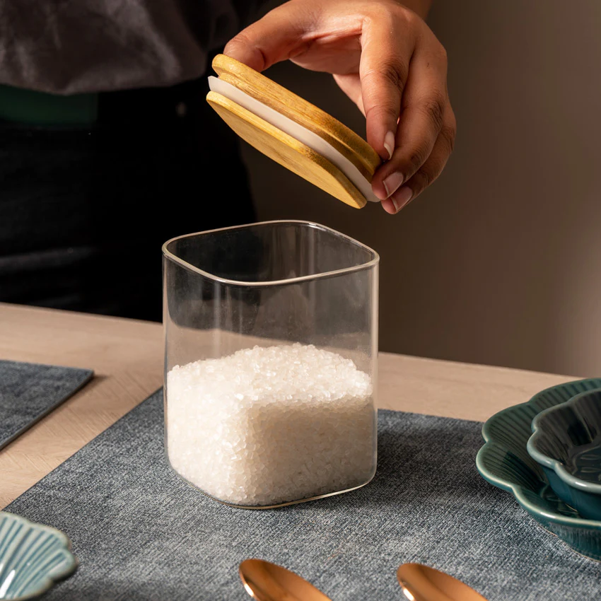 Daily Square Glass Storage Jar - Medium - Image 2