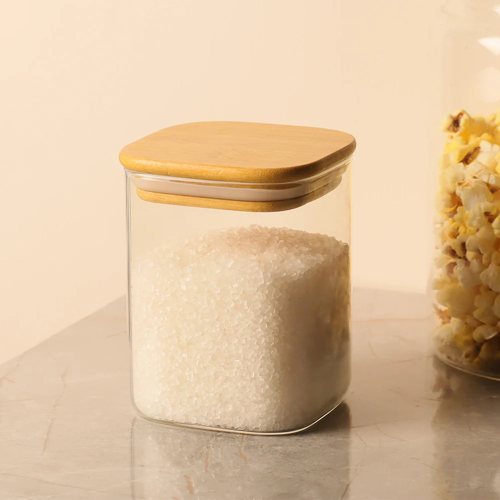 Daily Square Glass Storage Jar - Medium - Image 3