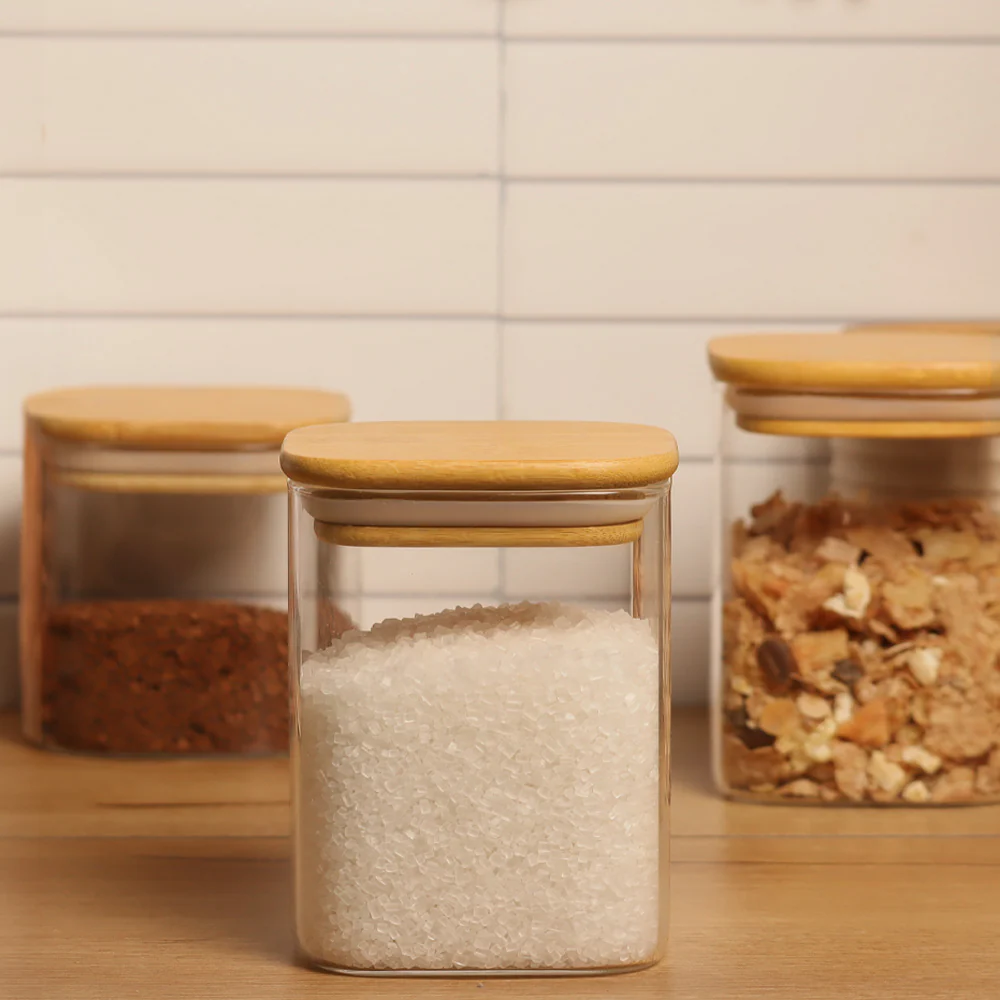 Daily Square Glass Storage Jar - Medium - Image 4