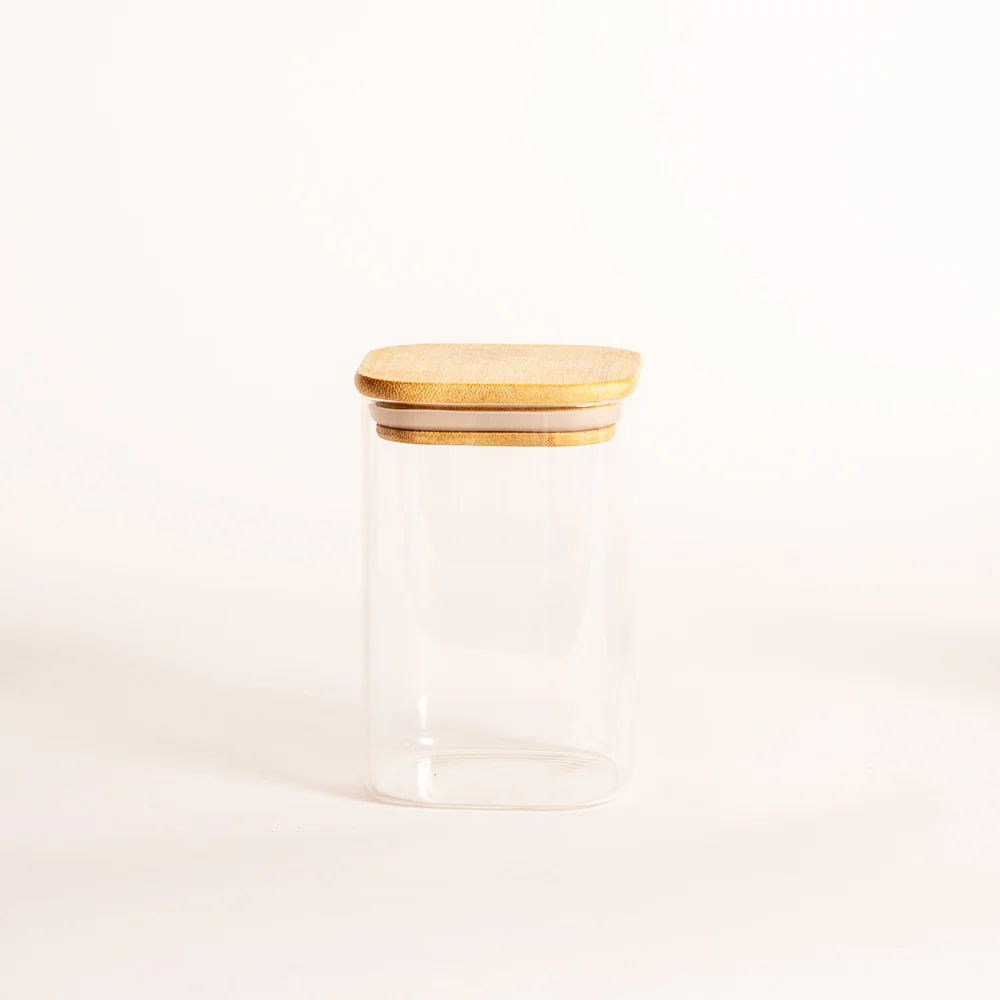Daily Square Glass Storage Jar - Small - Image 3