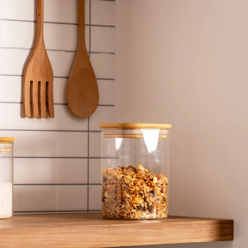 Daily Square Glass Storage Jar - Small - Image 6