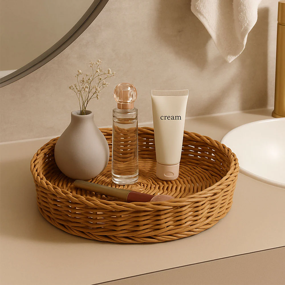 Dara Round Basket Medium - Khaki - Image 4
