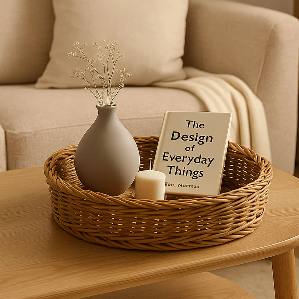 Dara Round Basket Medium - Khaki - Image 5