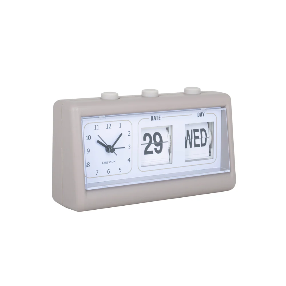 Data Flip Alarm Clock - Bright Grey - Image 5