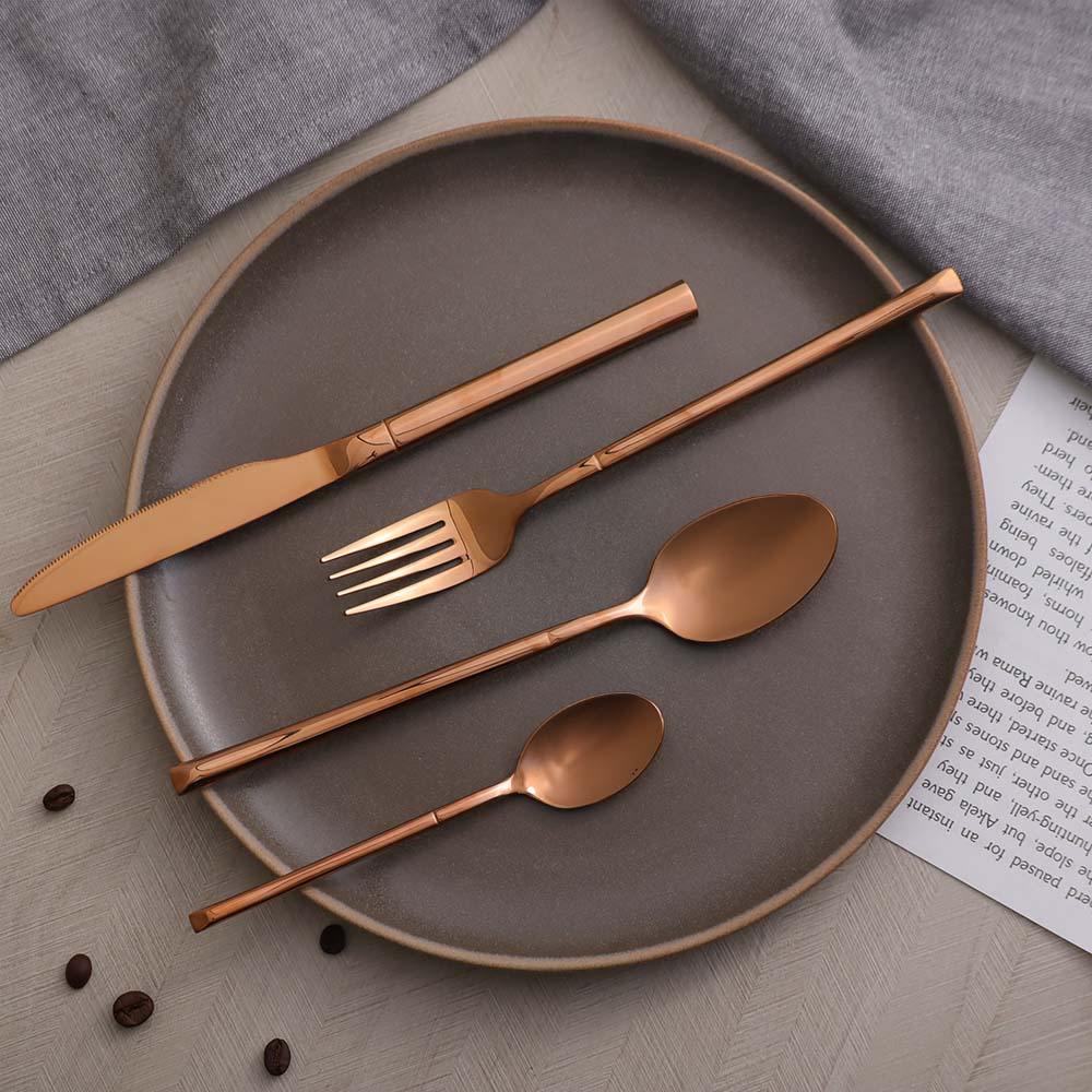 Deco 24-Piece Cutlery Set - Rose Gold - Image 5