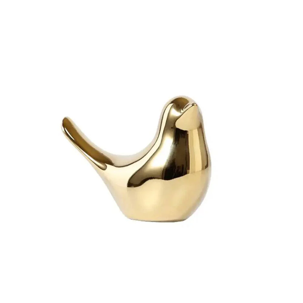 Decorative Birds Sculptures, Set of 3 - Gold - Image 6