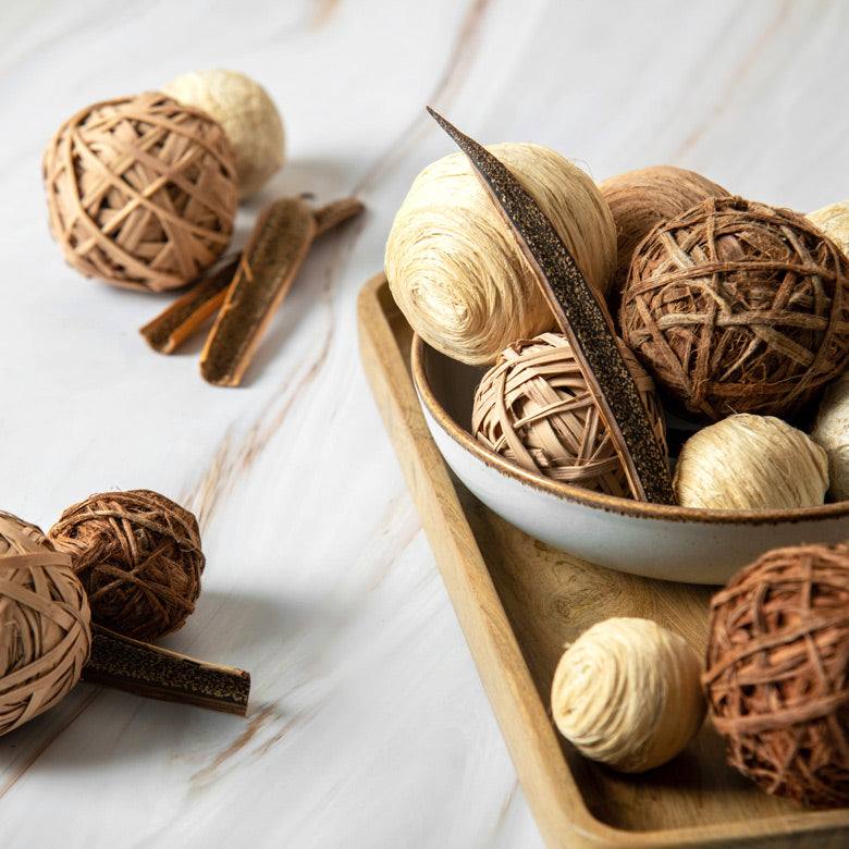 Decorative Vase Filler Balls - Assorted Brown