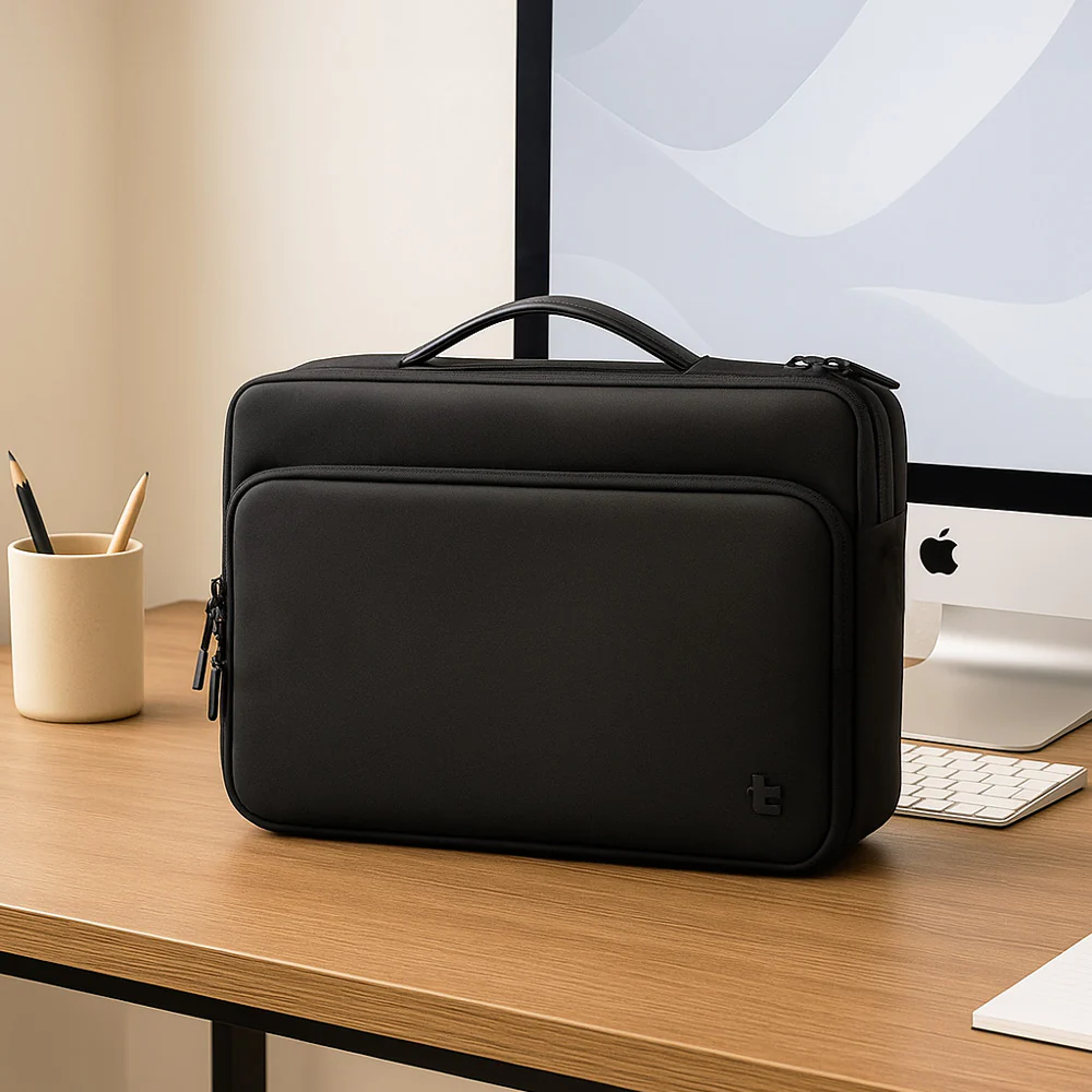 Defender A14 Premium Laptop Briefcase - Black 12 to 13 Inch - Image 12