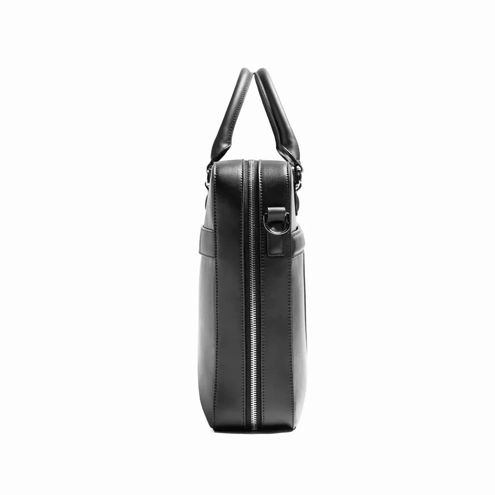 Delta Leather Briefcase - Black - Image 8