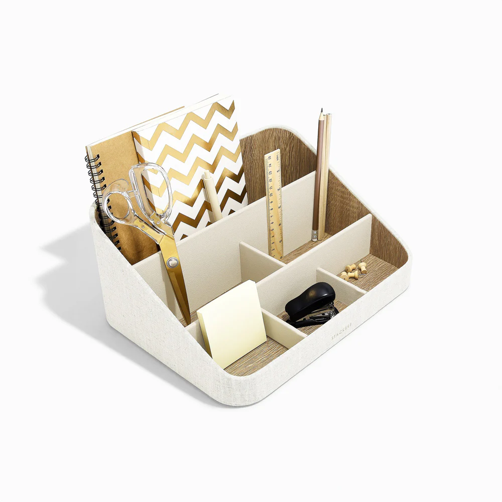 Desk Organiser - Oatmeal & Linen - Image 3