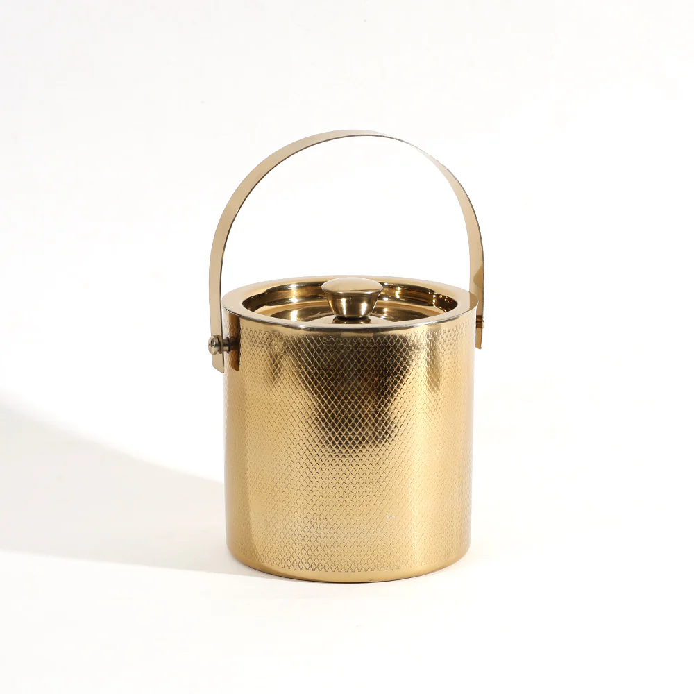 Deus Double-Wall Ice Bucket with Lid - Gold - Image 6