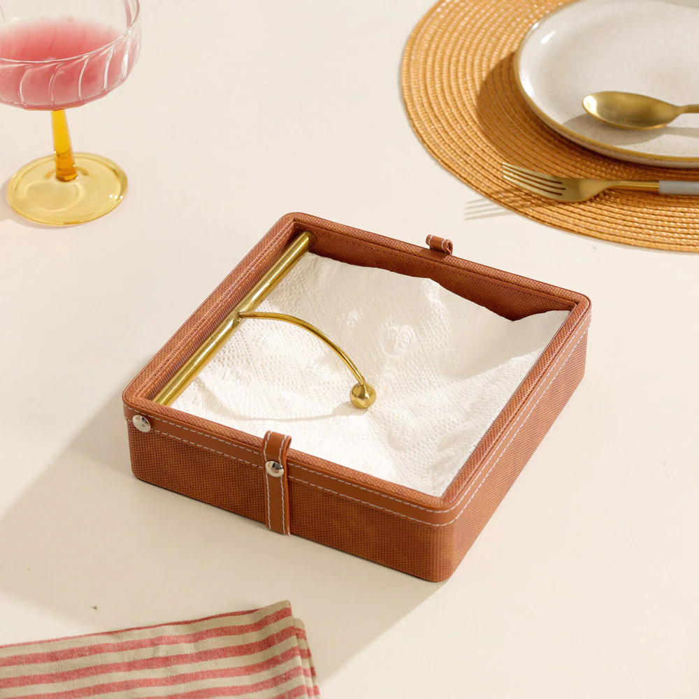 Devon Square Napkin Holder - Umber