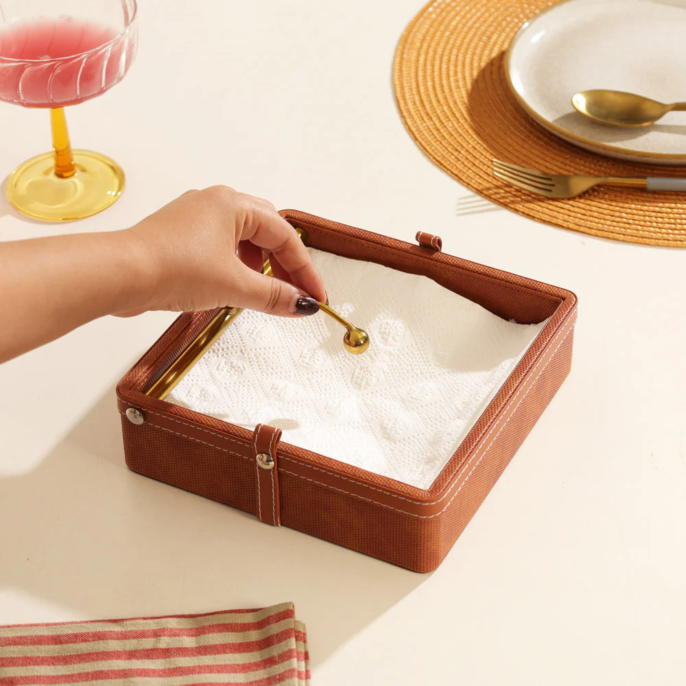 Devon Square Napkin Holder - Umber - Image 2