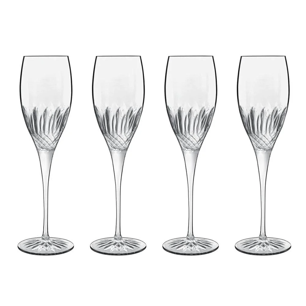 Diamante Champagne Glasses 220ml, Set of 4 - Image 3