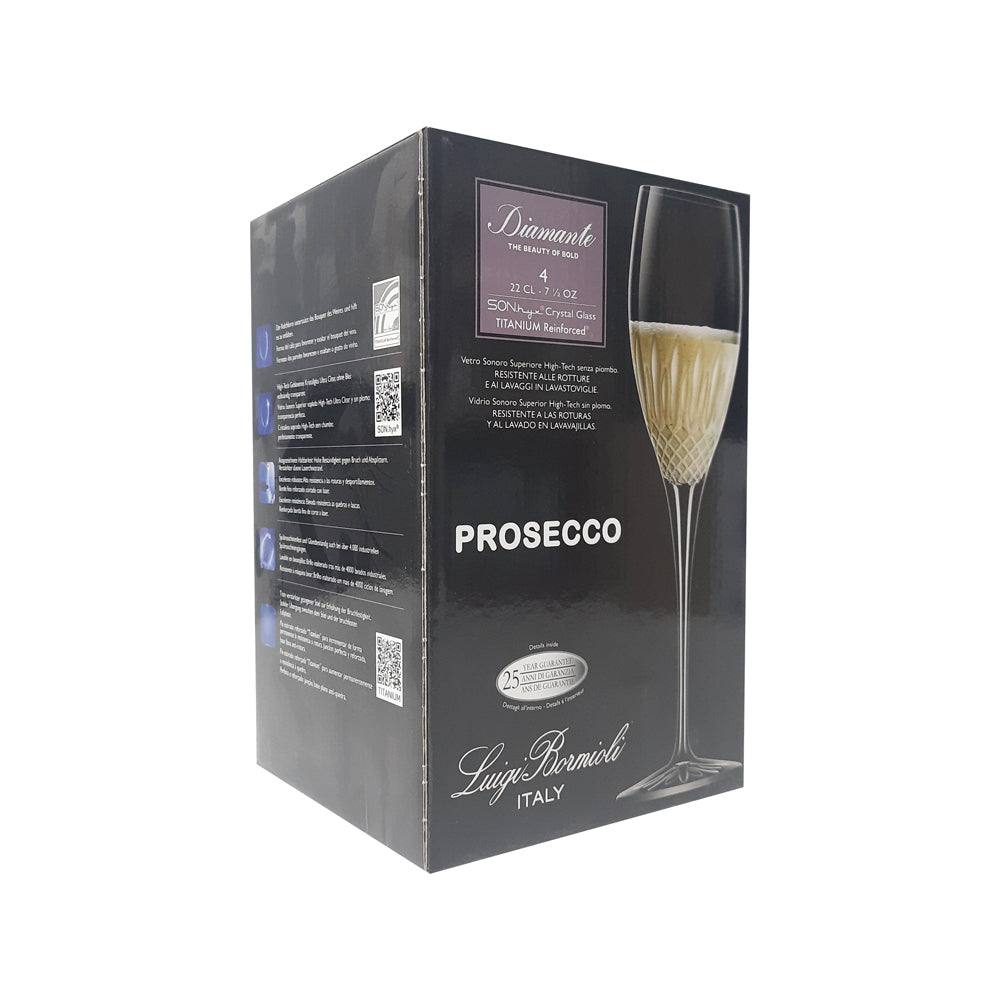 Diamante Champagne Glasses 220ml, Set of 4 - Image 6