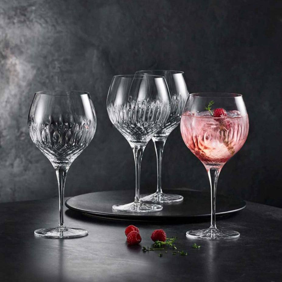 Diamante Gin & Tonic Glasses 650ml, Set of 4