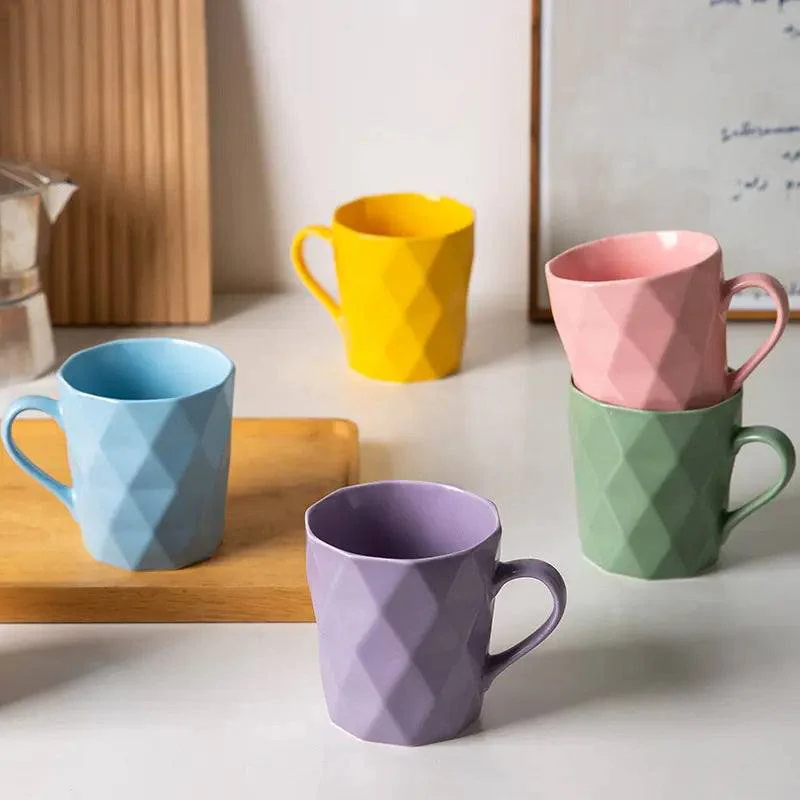 Diamonds Ceramic Coffee Mug - Purple - Image 3