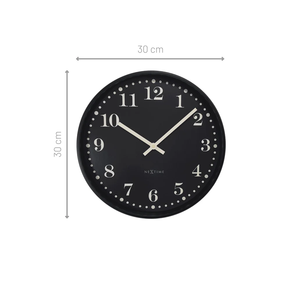 Dickens Wall Clock 30cm - Black - Image 9