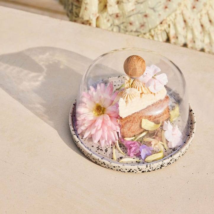 Ditte Cheese Dome with Cloche - Terrazzo Grey - Image 4