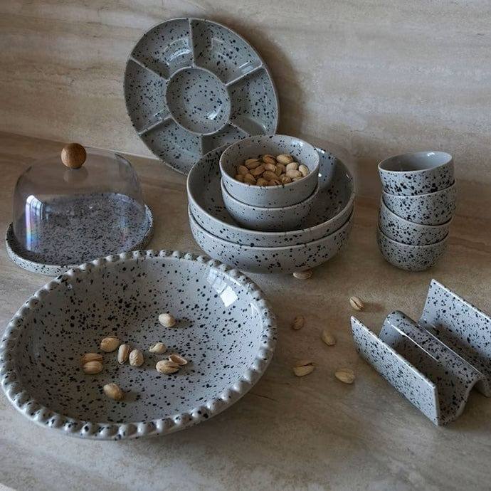 Ditte Cheese Dome with Cloche - Terrazzo Grey - Image 6
