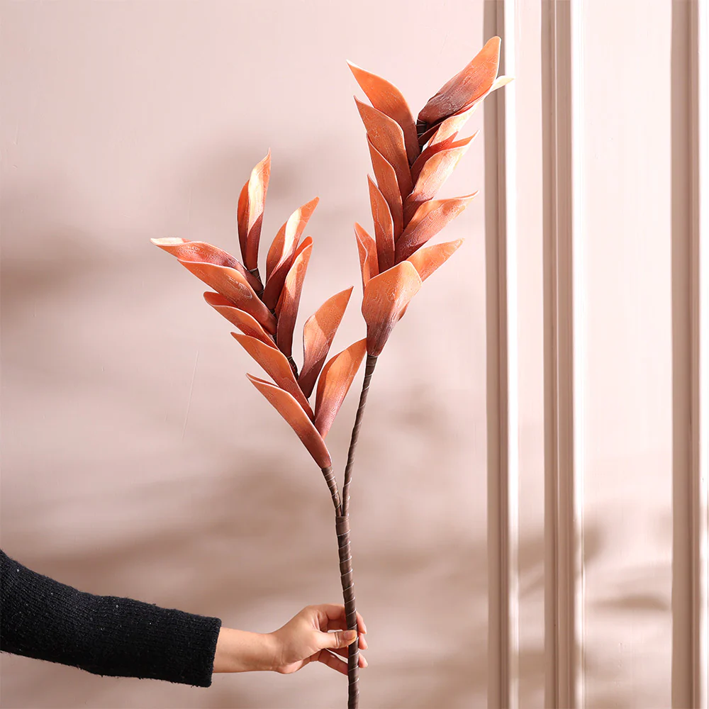 Dollar Leaves Faux Stem - Burnt Orange