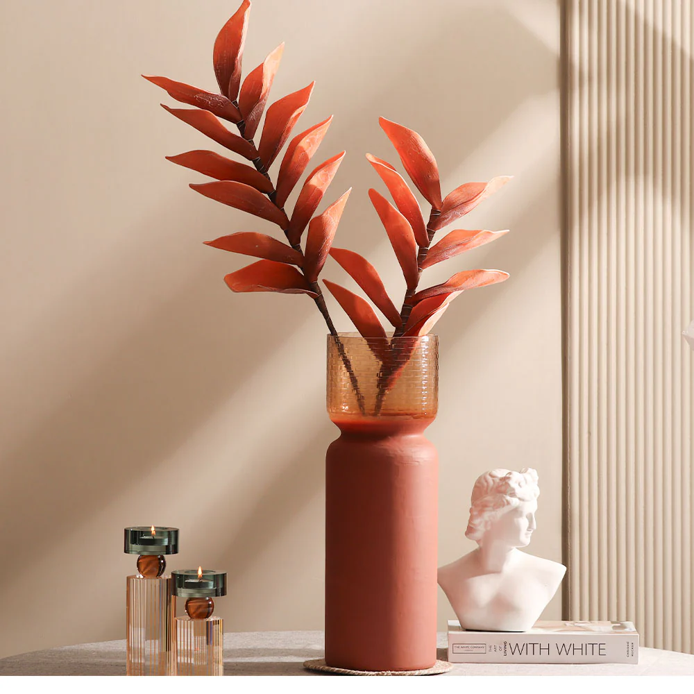 Dollar Leaves Faux Stem - Burnt Orange - Image 2