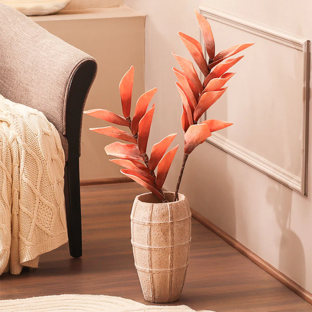 Dollar Leaves Faux Stem - Burnt Orange - Image 4