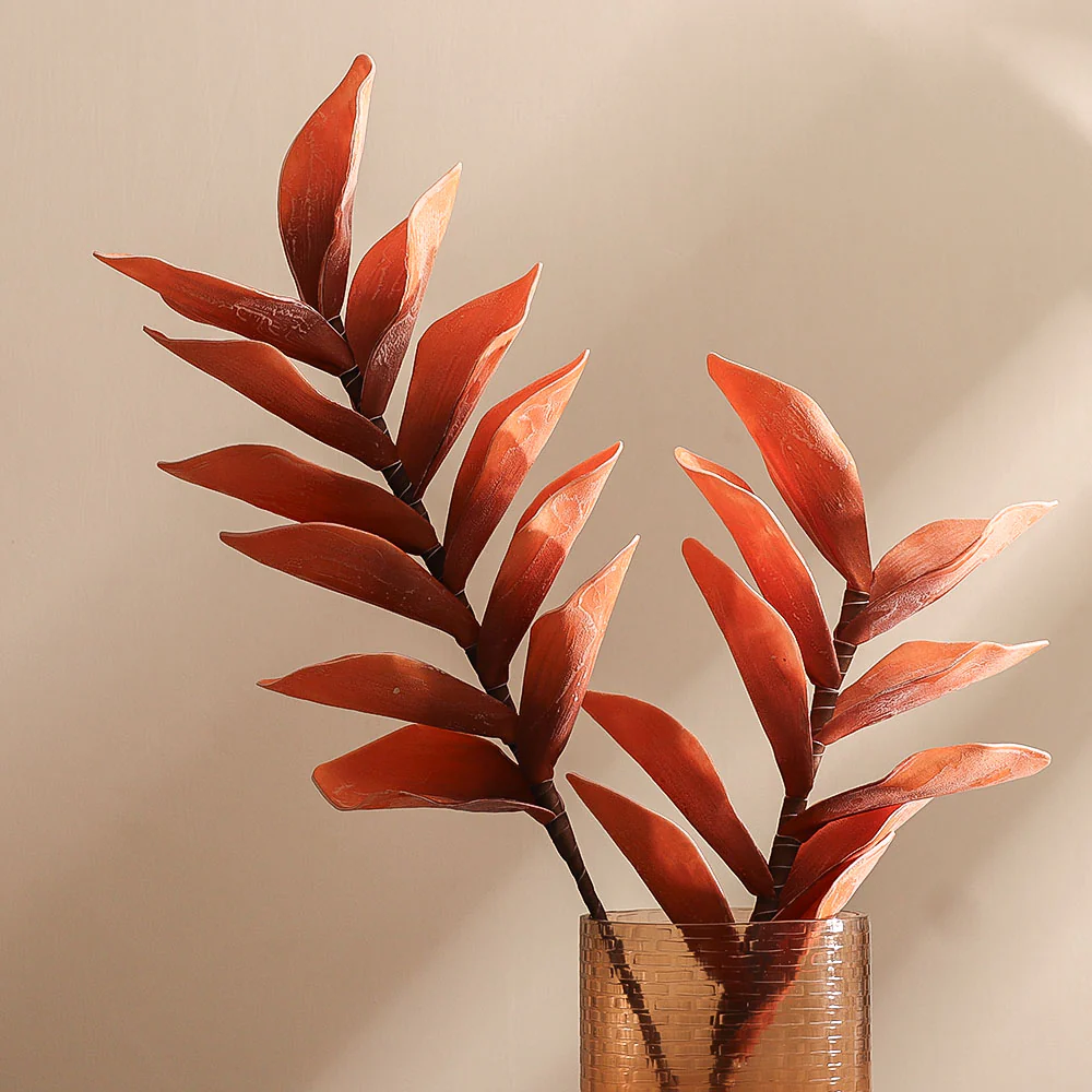 Dollar Leaves Faux Stem - Burnt Orange - Image 6