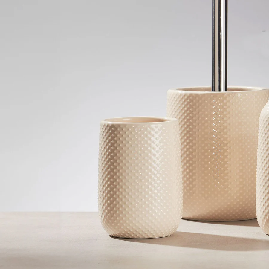Dotty Toothbrush Tumbler - Beige - Image 2
