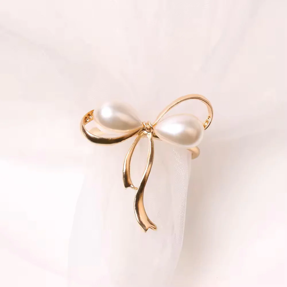 Dove Napkin Rings, Set of 6 - Gold - Image 10