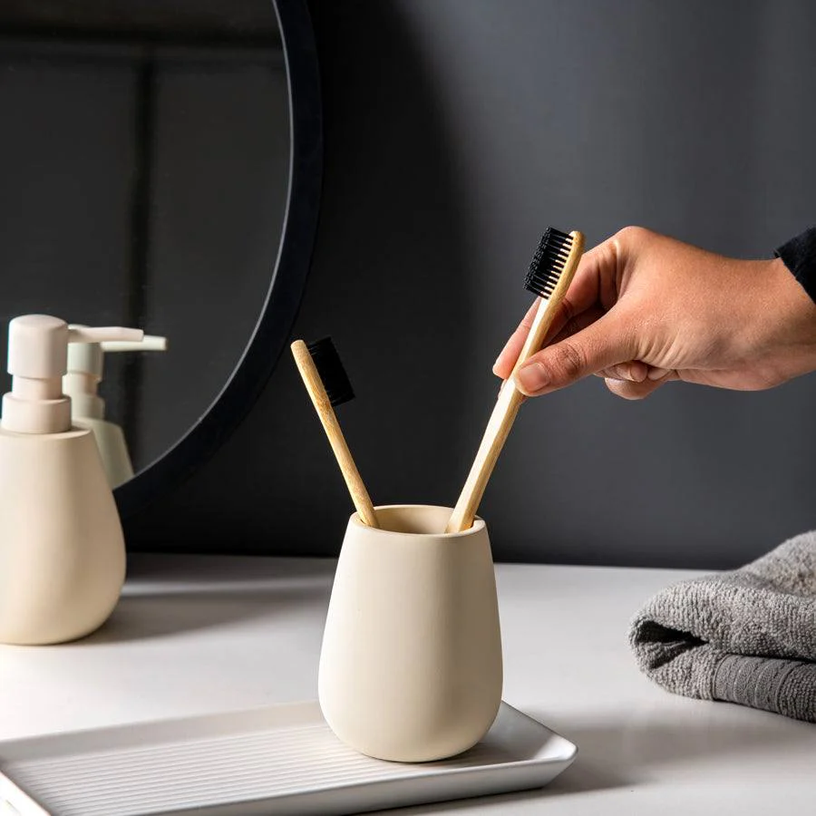 Drip Toothbrush Tumbler - Beige - Image 2