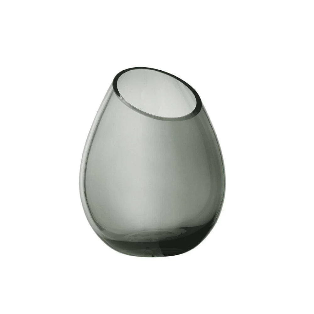 Drop Handblown Glass Vase Medium - Smoke - Image 3