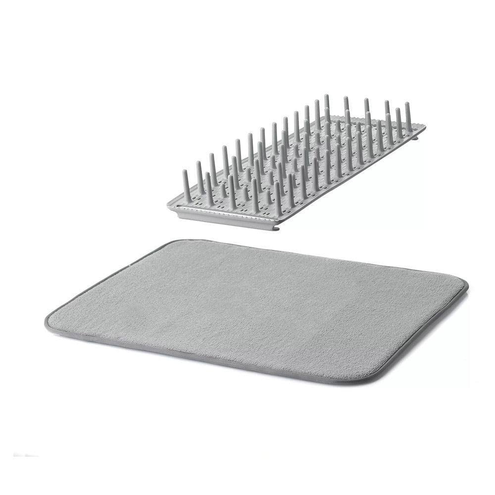 Dry & Safe Dish Drainer with Mat - Grey - Image 6