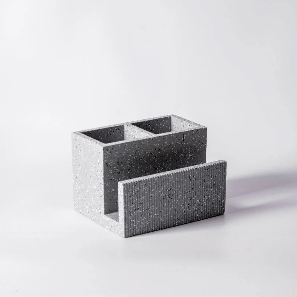 Dual Cutlery and Napkin Holder - Speckled Grey - Image 3