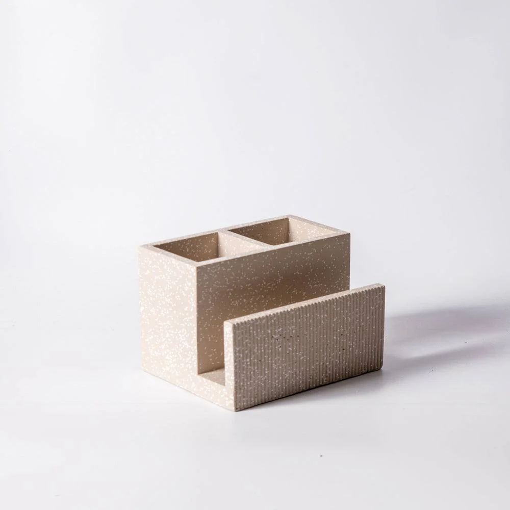 Dual Cutlery and Napkin Holder - Speckled Taupe - Image 3