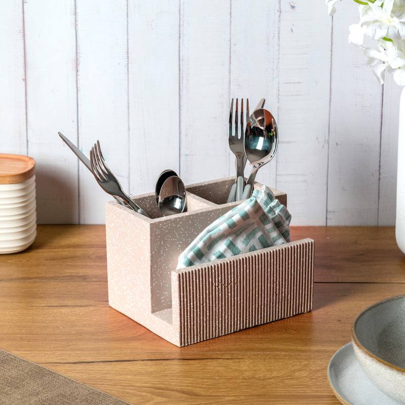 Dual Cutlery and Napkin Holder - Speckled Taupe - Image 5
