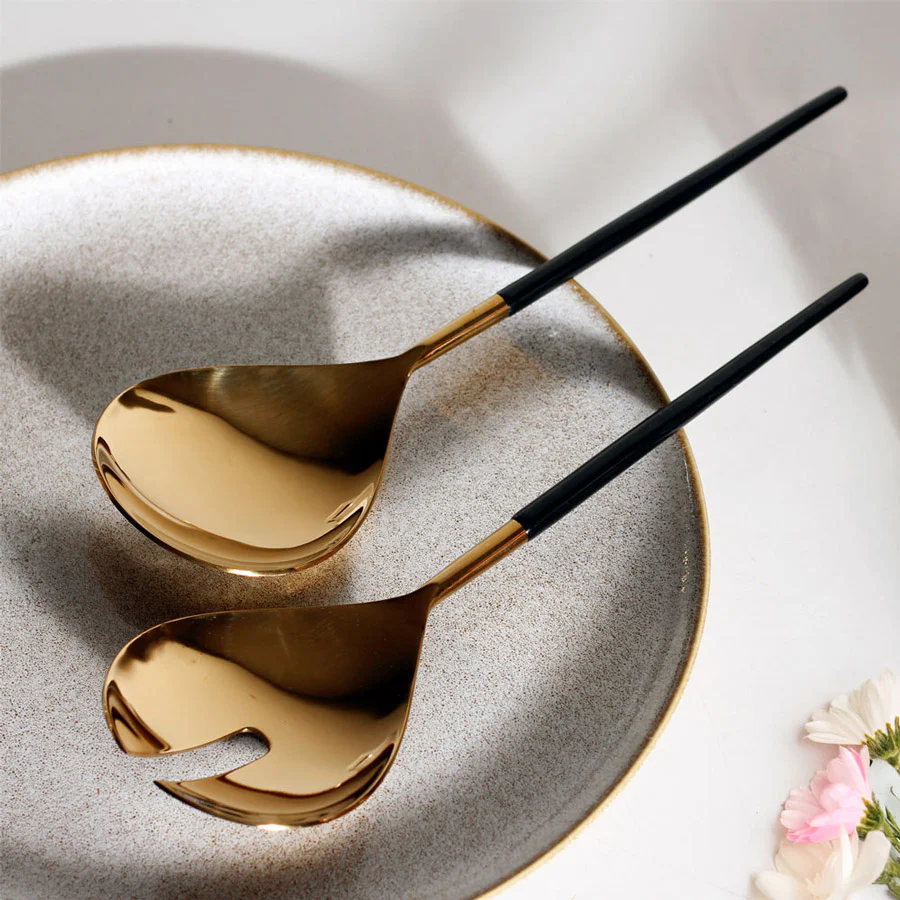 Dual Serving Set - Black Gold - Image 5
