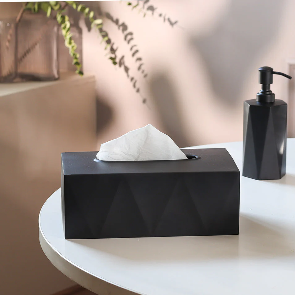 Duke Tissue Box Cover - Black - Image 2
