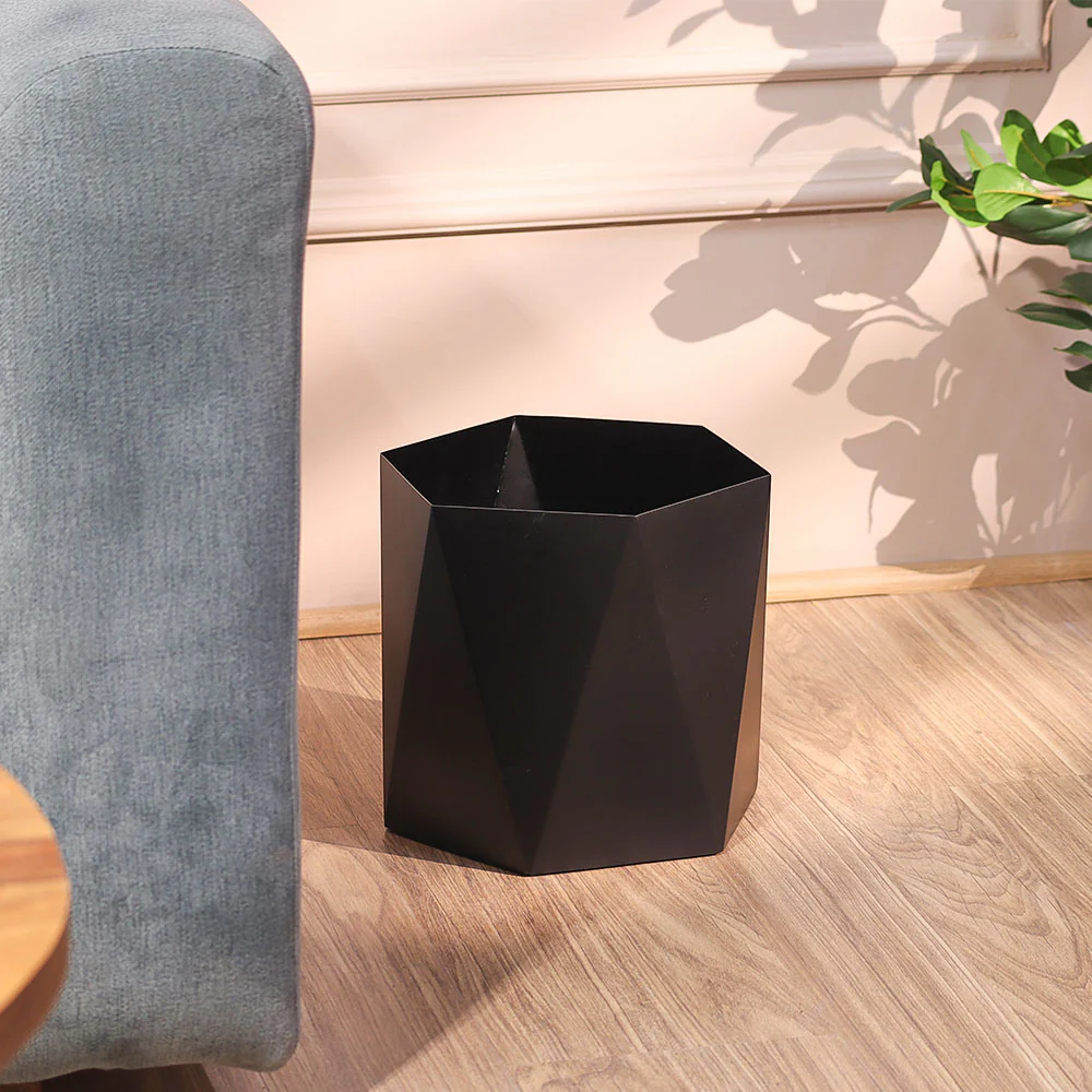 Duke Waste Basket - Black - Image 5