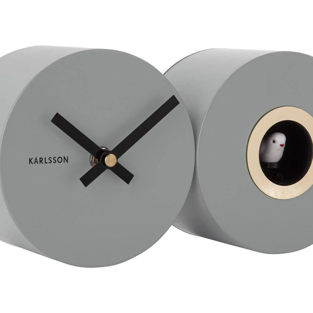 Duo Cuckoo Wall Clock - Mouse Grey - Image 3