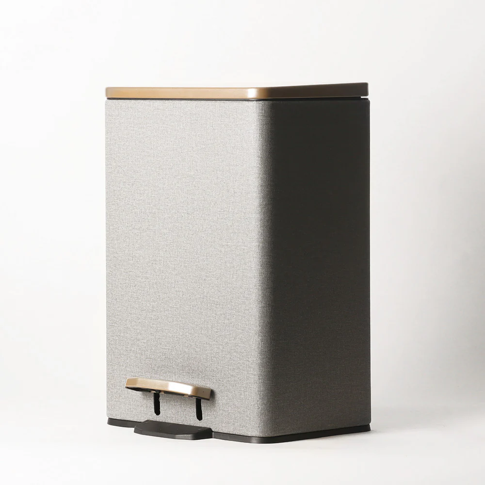 Duos Textured Pedal Bin 12L - Grey - Image 4