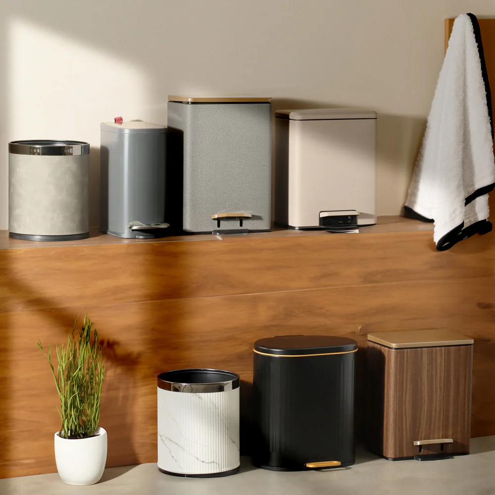 Duos Textured Pedal Bin 12L - Grey - Image 8