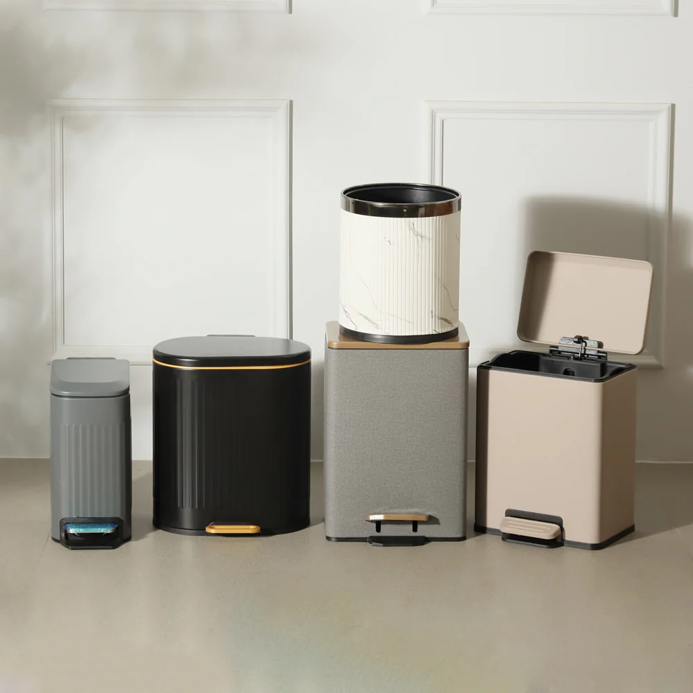 Duos Textured Pedal Bin 12L - Grey - Image 9
