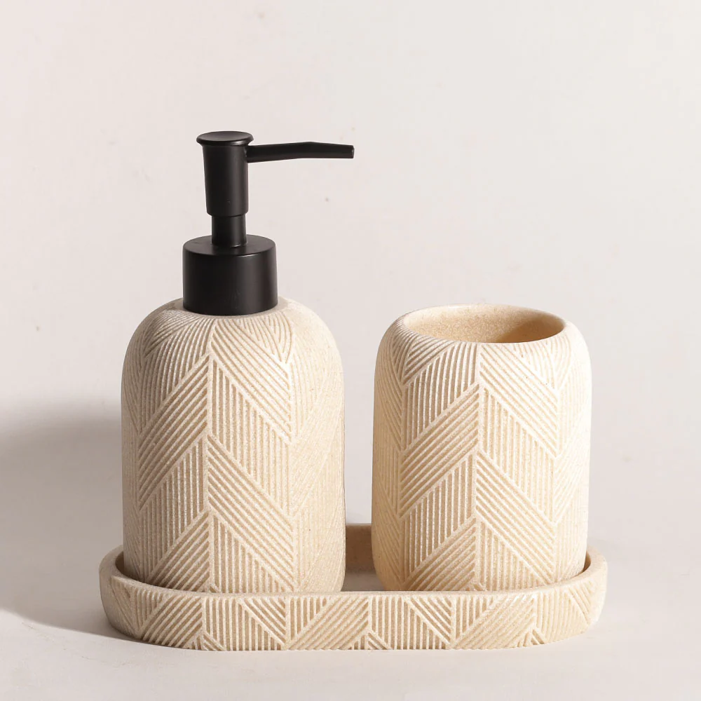 Earthtone 3-piece Bathroom Set - Cream - Image 3