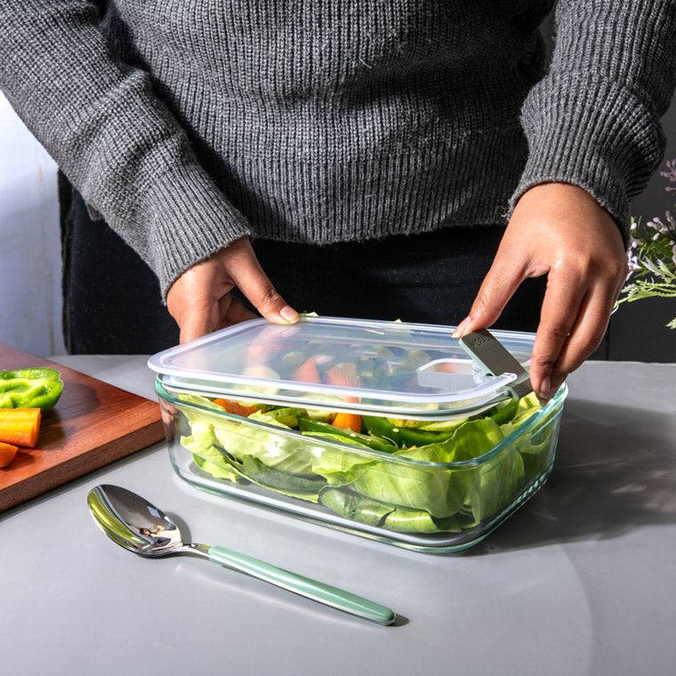 EasyClip Glass Storage Box 1500ml - Nordic Sage - Image 2